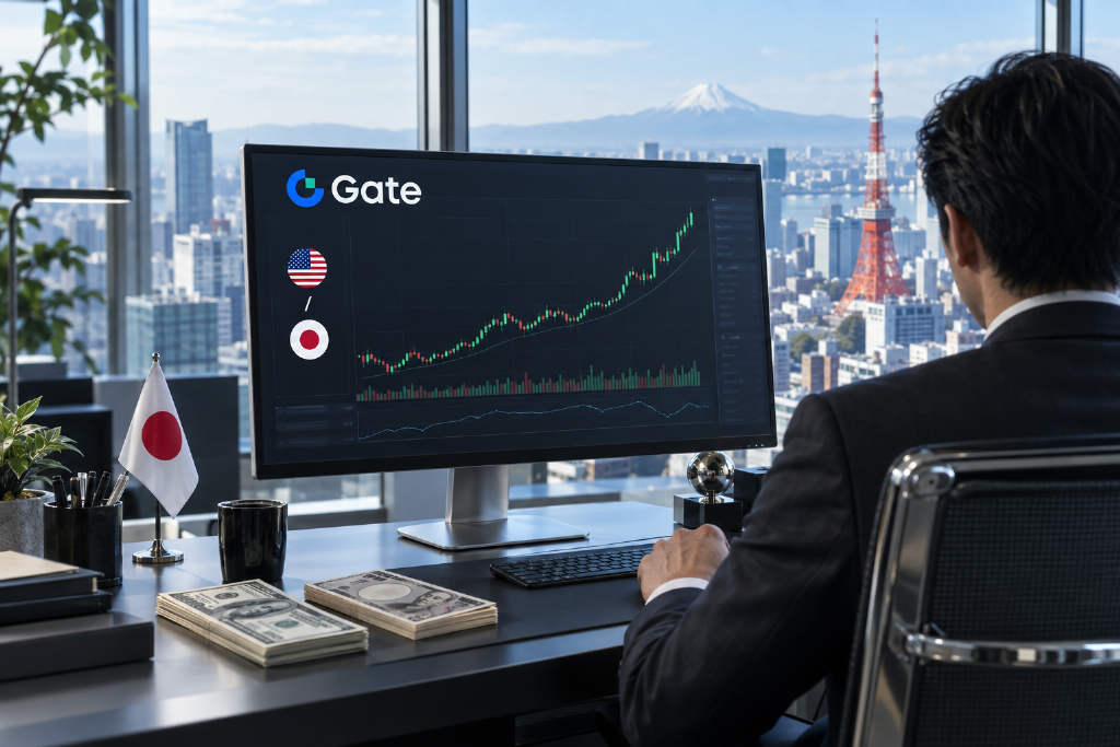 美元兑日元升破 155.0,Gate 数据显示 24 小时涨 0.4%