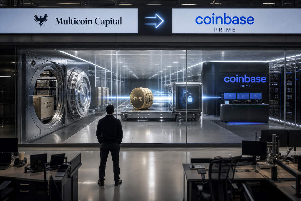 Onchain Lens:Multicoin Capital向Coinbase Prime转入17.27万枚HYPE