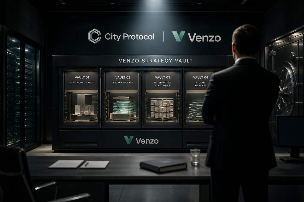 City Protocol累计融资1100万美元,Venzo链上结构化产品平台已上线4个金库