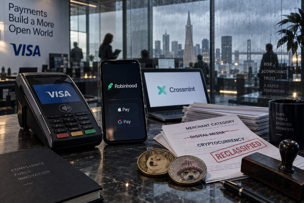 Visa据报封堵迷因币刷卡积分漏洞,Robinhood Wallet受波及
