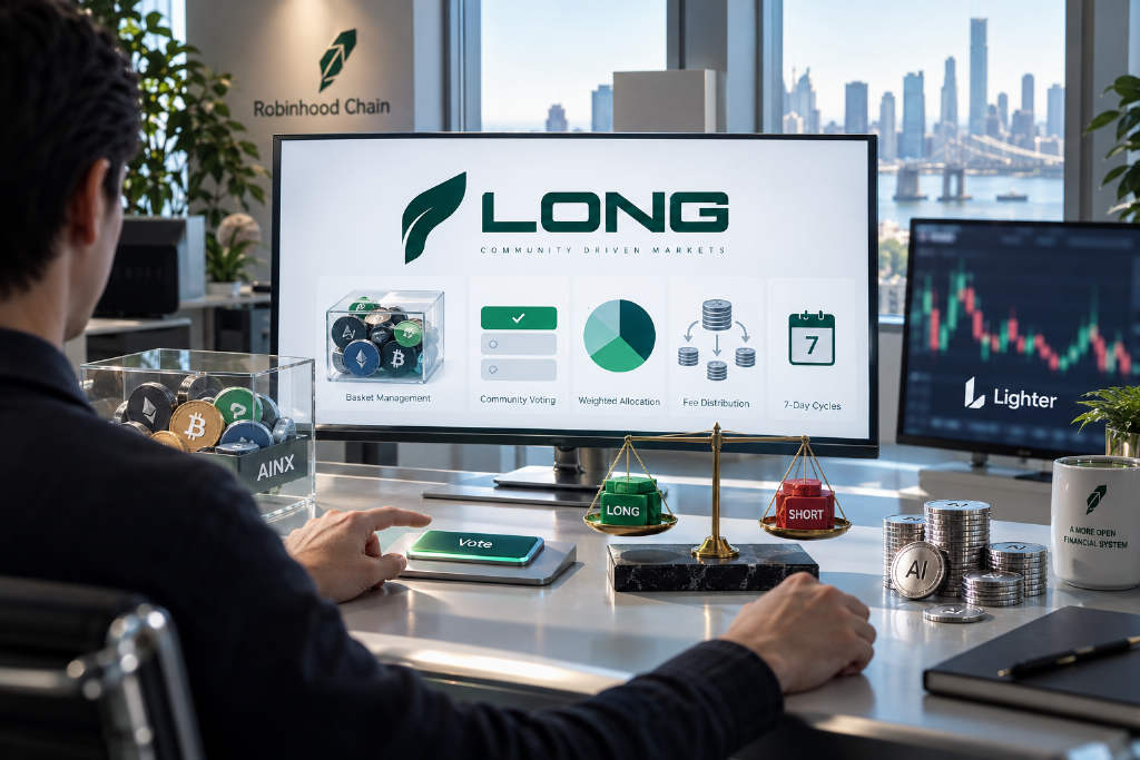 LONG 上线 AINX 篮子管理,AI 持有者可投票分配并领取费用