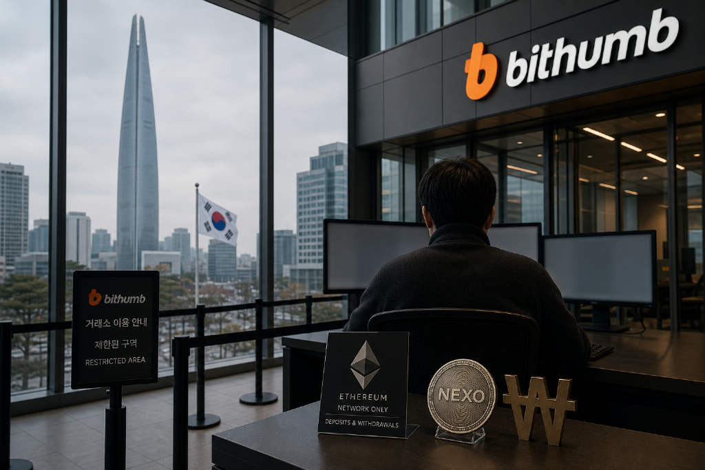 Bithumb 将在 KRW 市场上线 NEXO,初期设交易限制