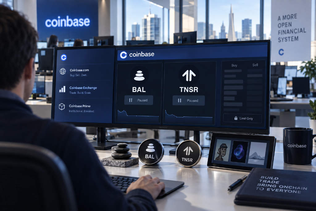 Coinbase 将于 2026 年 11 月暂停 BAL 与 TNSR 交易