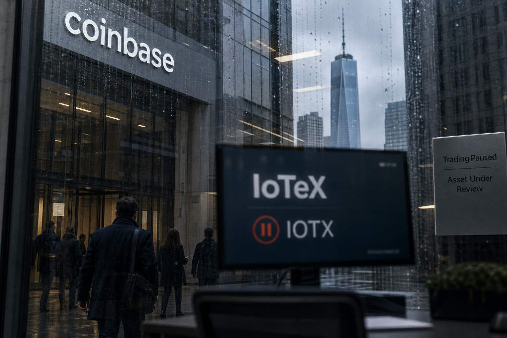 Coinbase to Pause IoTeX (IOTX) Trading on Sept. 23, 2026