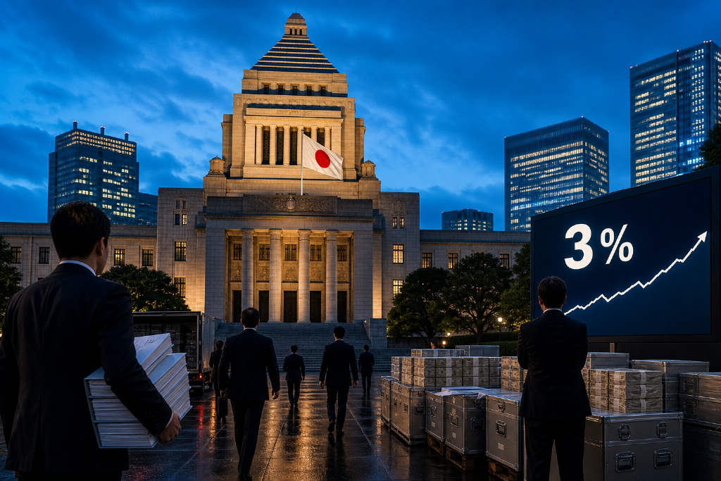 日本各省厅创纪录预算申请约143万亿日元 10年期国债收益率触及3%