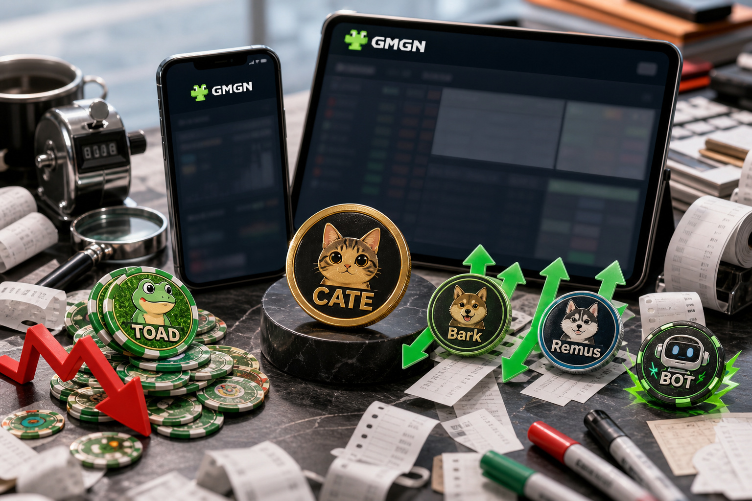 GMGN:24小时热门代币TOP5,TOAD成交额居首,CATE市值领先