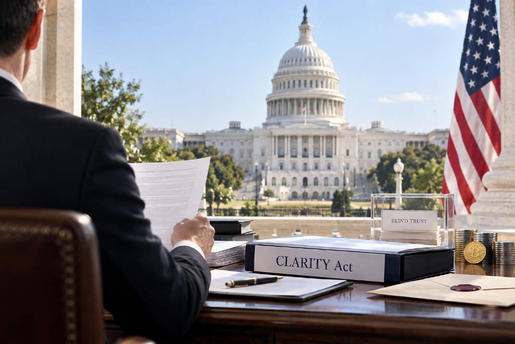 Trump Accepts Roughly 80% of Crypto Ethics Proposal as CLARITY Act Nears Senate Vote