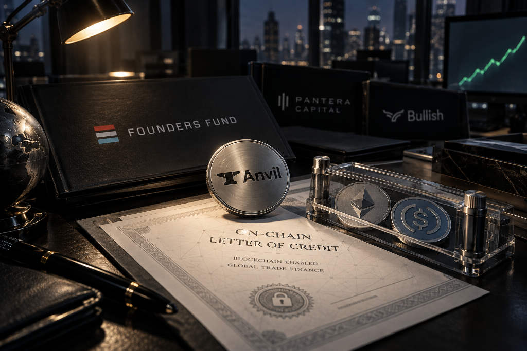 Founders Fund斥资500万美元买入ANVL,押注链上信用证赛道