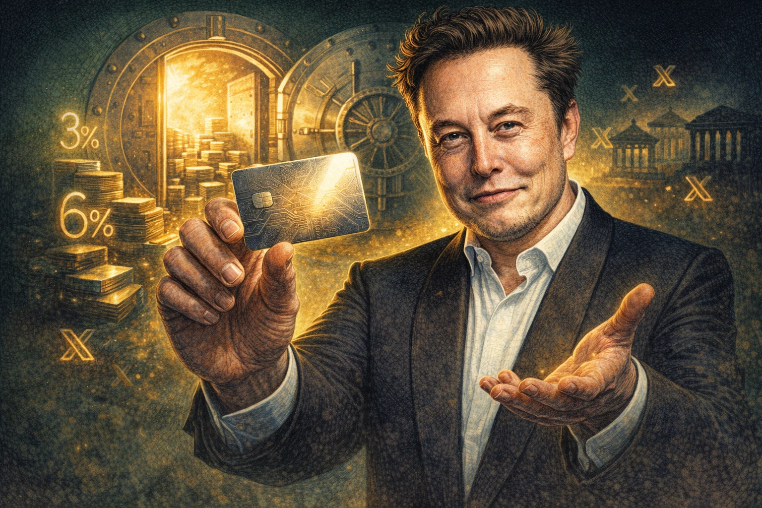 Musk's X Money Metal Card Revealed: 3% Cashback, 6% APY, April Beta, Crypto Lead Hints at Blockchain