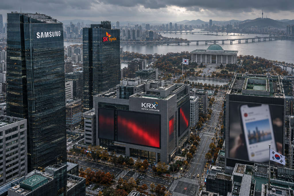 South Korea Stocks Extend Seven-Day Slide as Lee Jae-myung Post Is Misread as Market Message