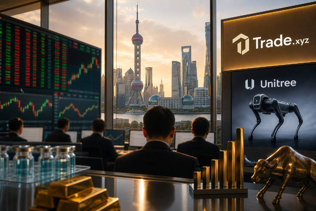 A股开盘分化,宇树科技跌6.51%,Trade.xyz合约报111.74美元