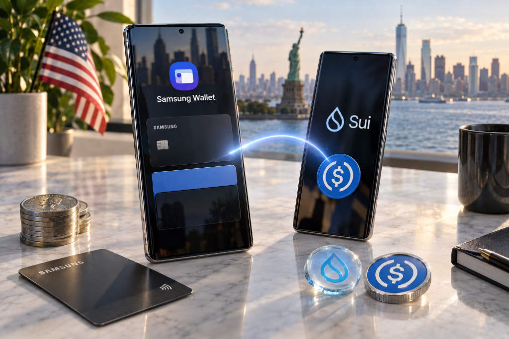三星 Wallet 集成 Sui,美国 8200 万台 Galaxy 设备支持免 Gas 转账 USDC