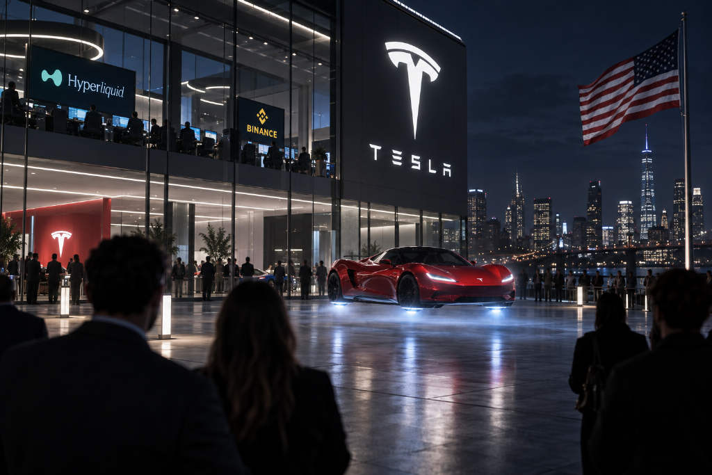 Tesla-linked crypto contracts jump after Elon Musk shows flying Roadster prototype