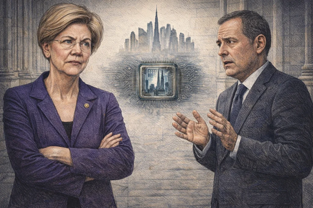 Warren questions whether UAE chip export easing was influenced by Trump family crypto ties