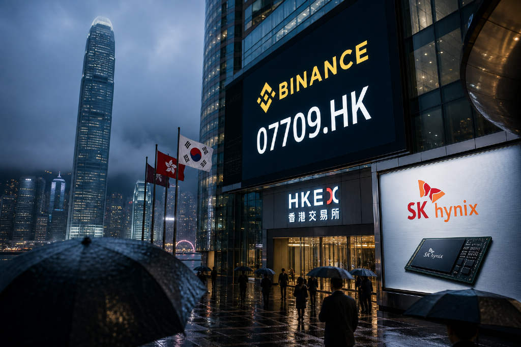 SK Hynix rally lifts 07709 as Binance pushes deeper into Asian stock derivatives
