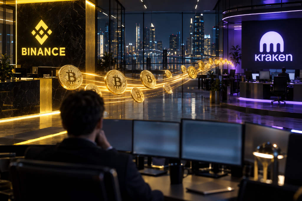 Whale Alert 监测到 1000 枚比特币从 Binance 转入 Kraken