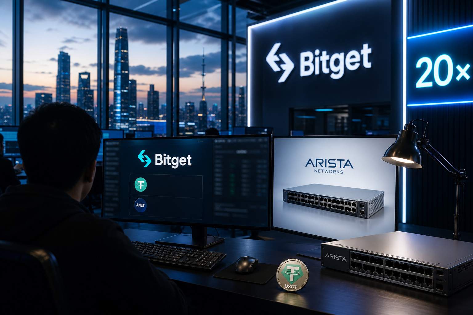 Bitget上线ANET股票永续合约,支持20倍杠杆与7×24交易