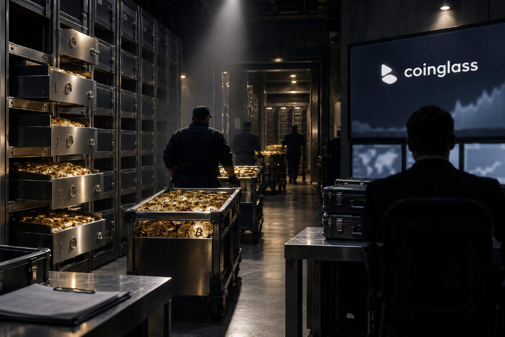 Coinglass says about 50,000 BTC left exchanges over the past two weeks