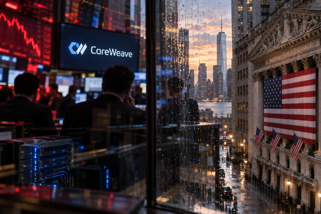 US stocks reverse sharply as tech sell-off fades, with CoreWeave rebound helping steady sentiment