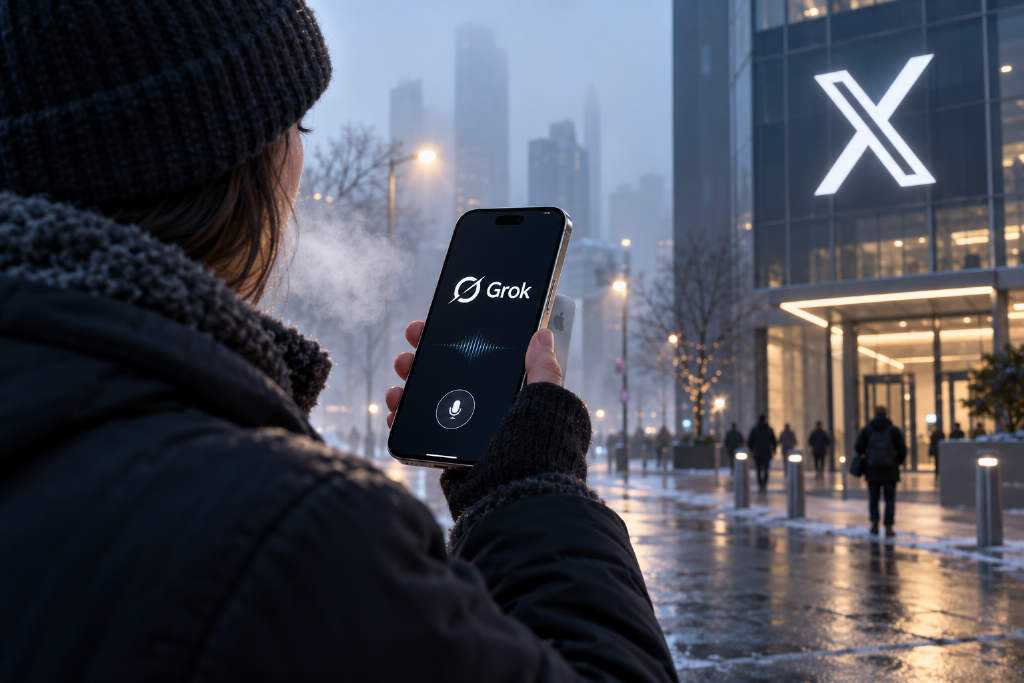 Musk says Grok Bot now supports hands-free voice activation on iPhone