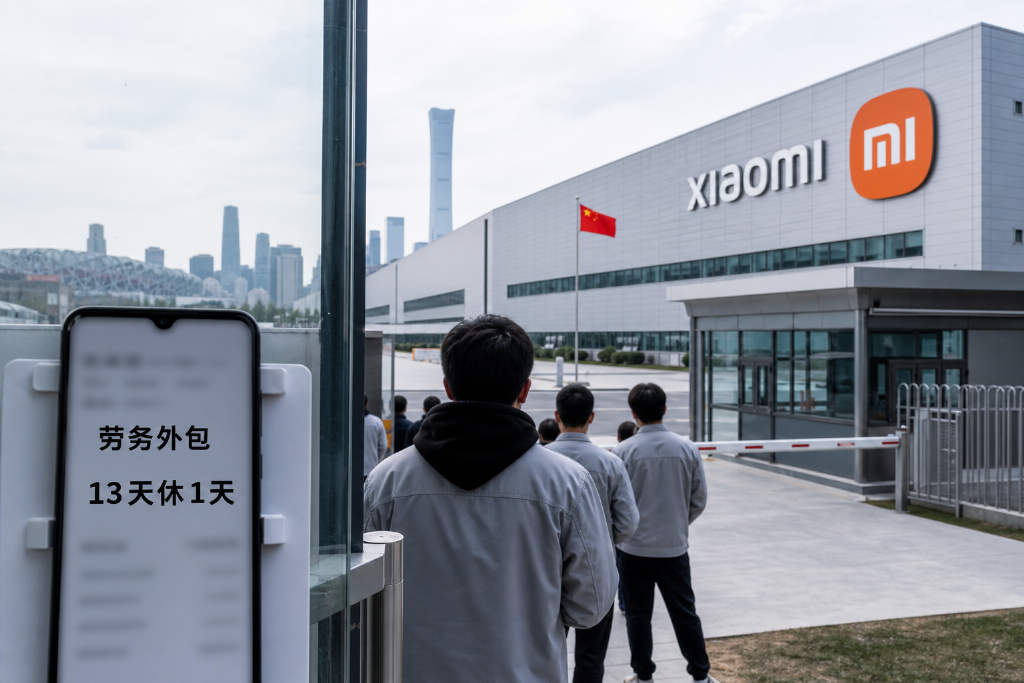 小米汽车工厂外包招聘截图流传:13 天休 1 天引发争议