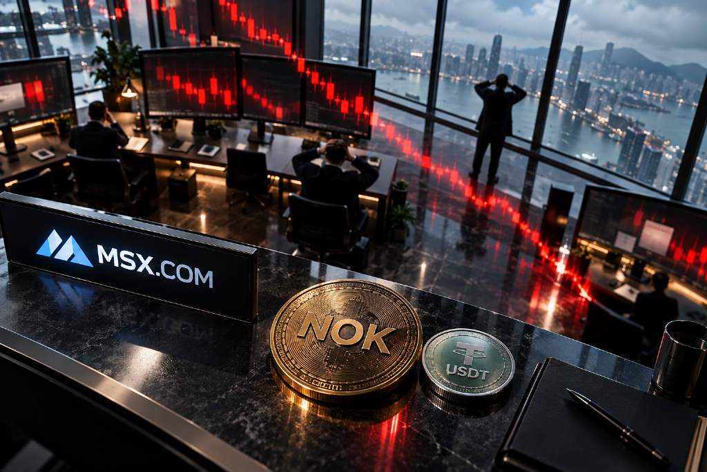 NOK falls 16.3% in 24 hours to 7.81 USDT