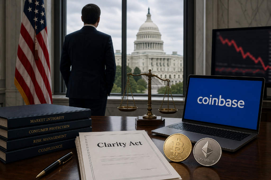 Brian Armstrong says US Clarity bill could help prevent another FTX-style collapse