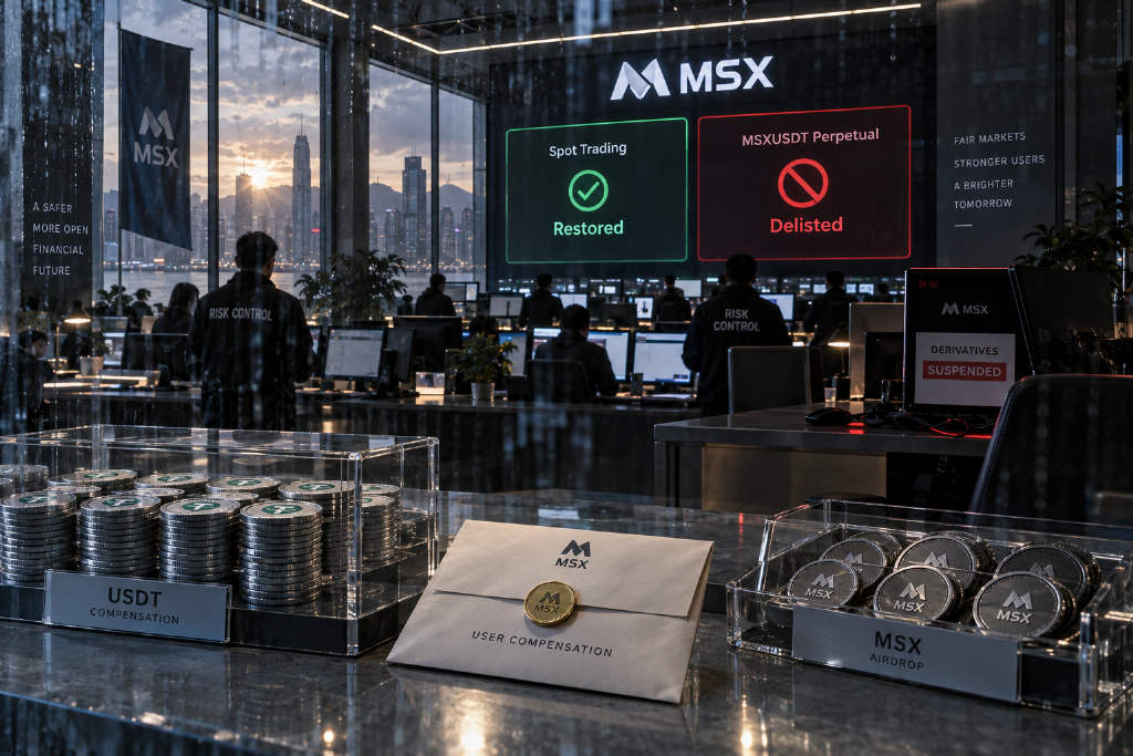 MSX完成异常交易处理并下架MSXUSDT合约交易对