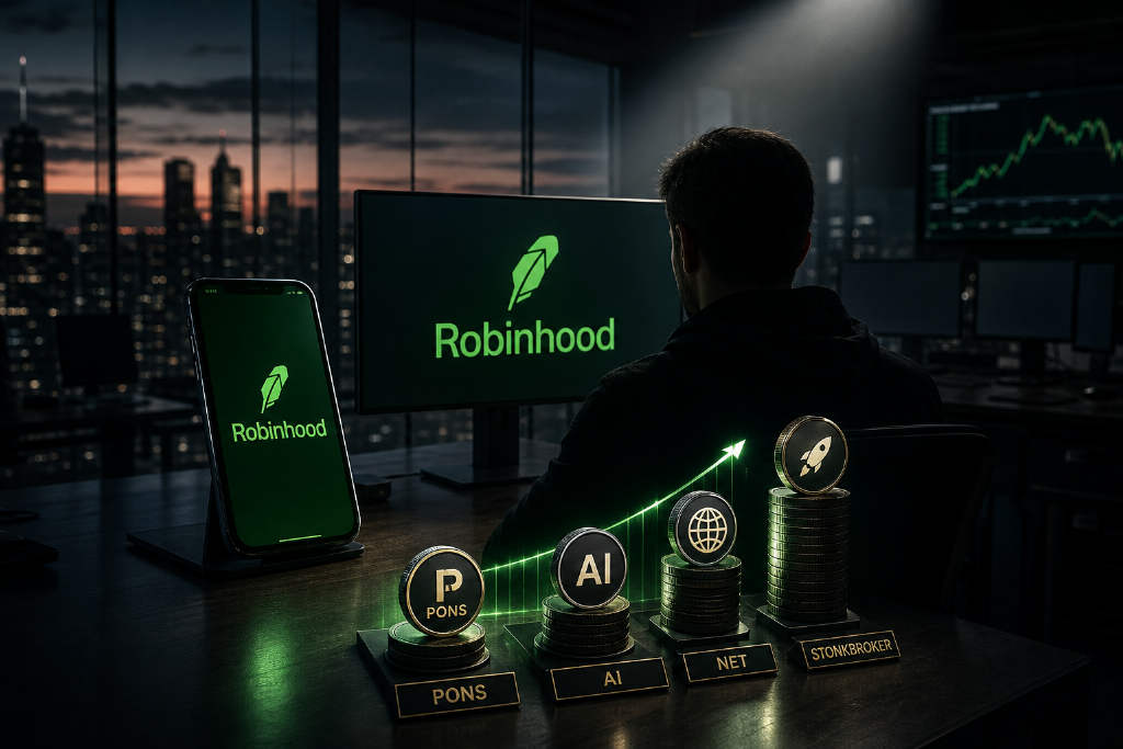 Robinhood 链生态代币再度走强,PONS、AI、NET市值创新高