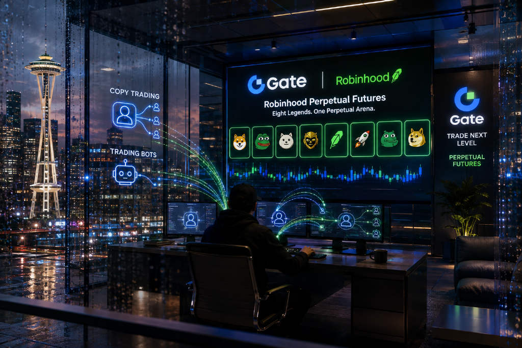 Gate合约新增Robinhood专区,上线8个币种永续合约及跟单功能