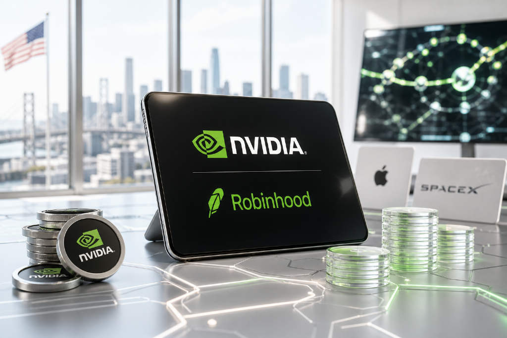 英伟达代币化股票登顶Robinhood Chain 持有者达7.4万