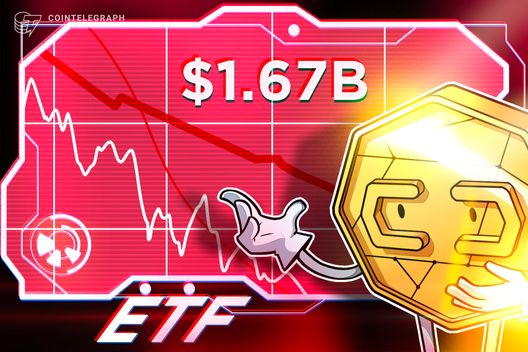 Crypto ETPs Post $1.67B Weekly Outflows, Bitcoin Funds Record Largest 2026 Exit