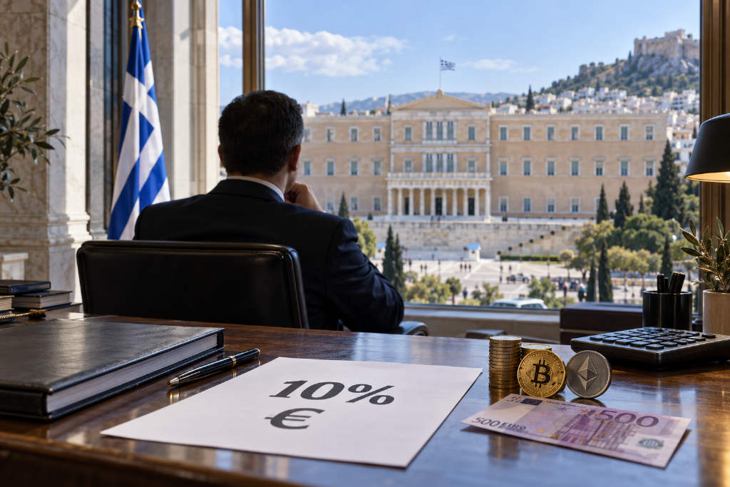 Greece plans 10% crypto capital gains tax with €500 annual exemption