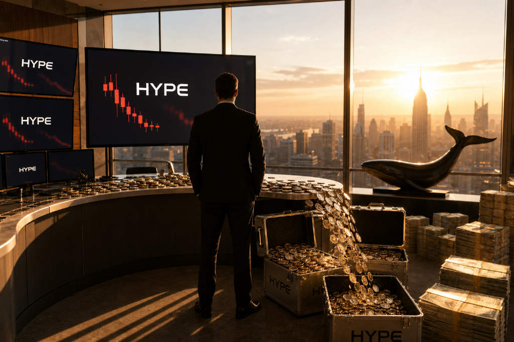 某巨鲸清仓 30.19 万枚 HYPE,套现 2440 万美元