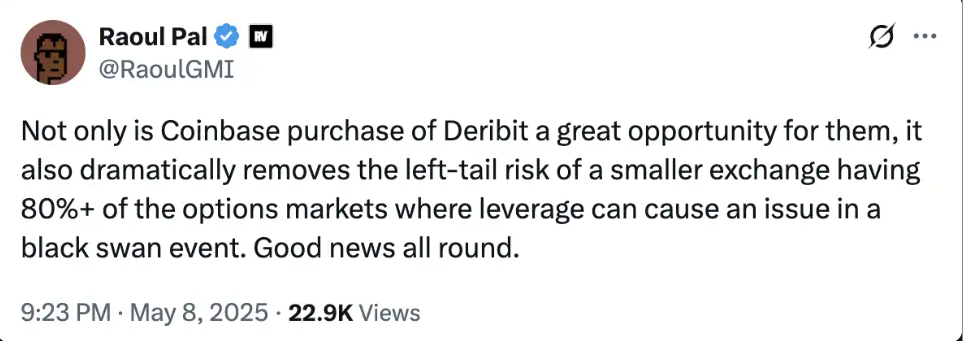 Coinbase to Acquire Deribit for $2.9 Billion, Expanding Its Global Crypto Options Franchise