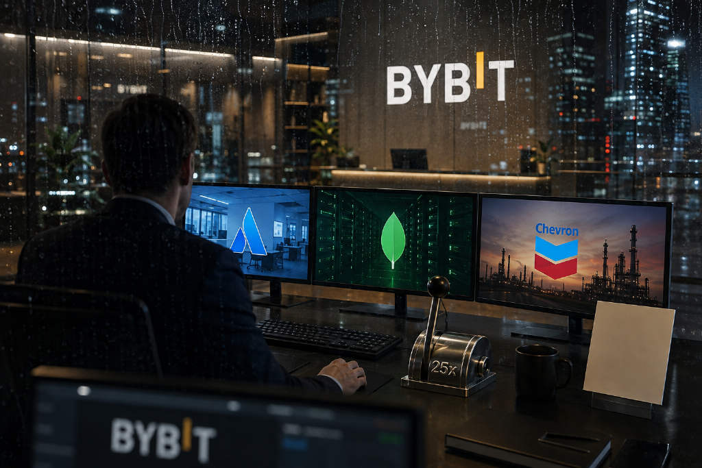 Bybit上线TEAM、MDB、CVX股票永续合约,最高25倍杠杆
