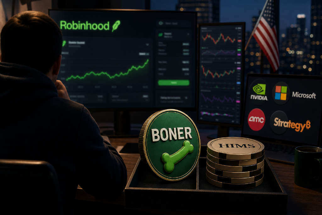 Robinhood 链上迷因币对标美股代币,BONER 一度推高 HIMS 包装价
