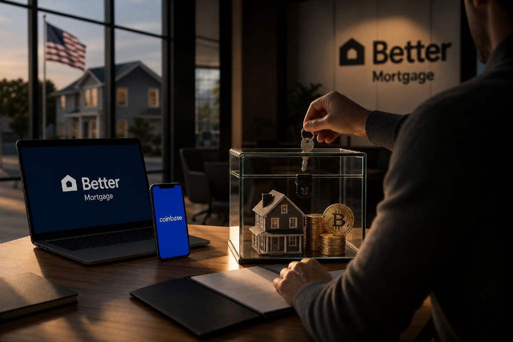 Better与Coinbase在美推出比特币抵押房贷产品