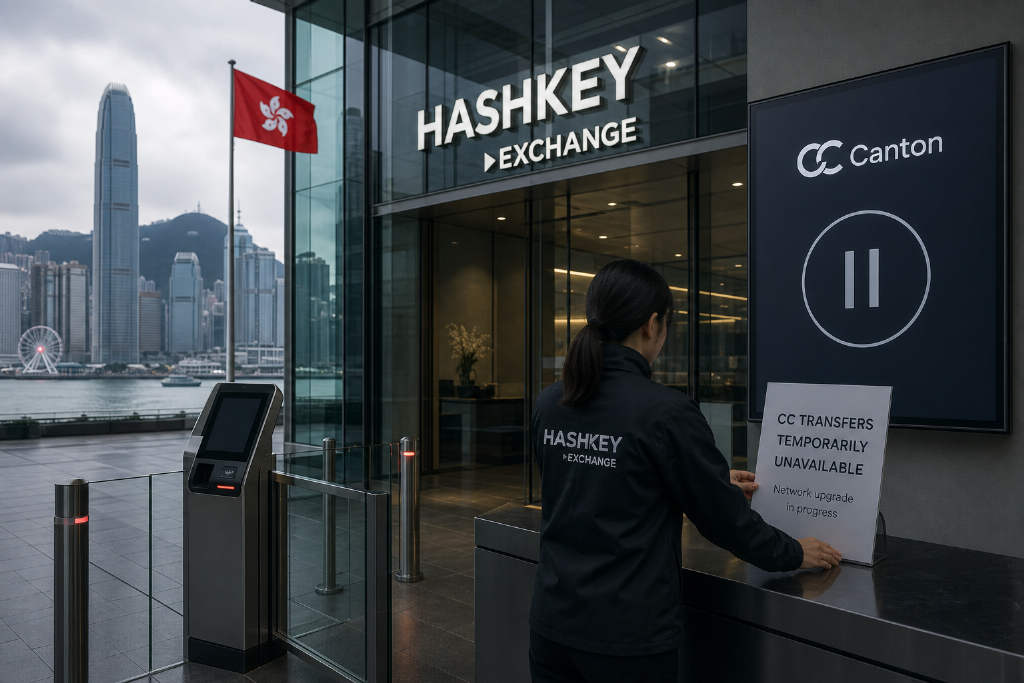 HashKey Exchange 因 Canton 网络升级暂停 CC 充提服务