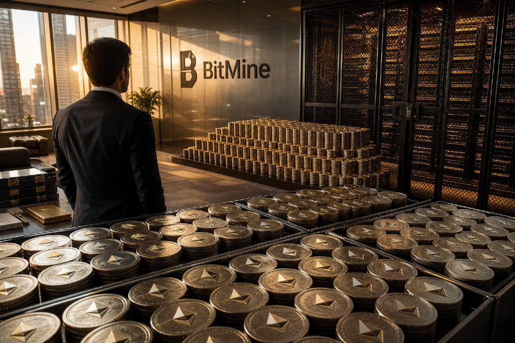 BitMine 上周再增持 53,501 枚 ETH,总持仓升至 590 万枚
