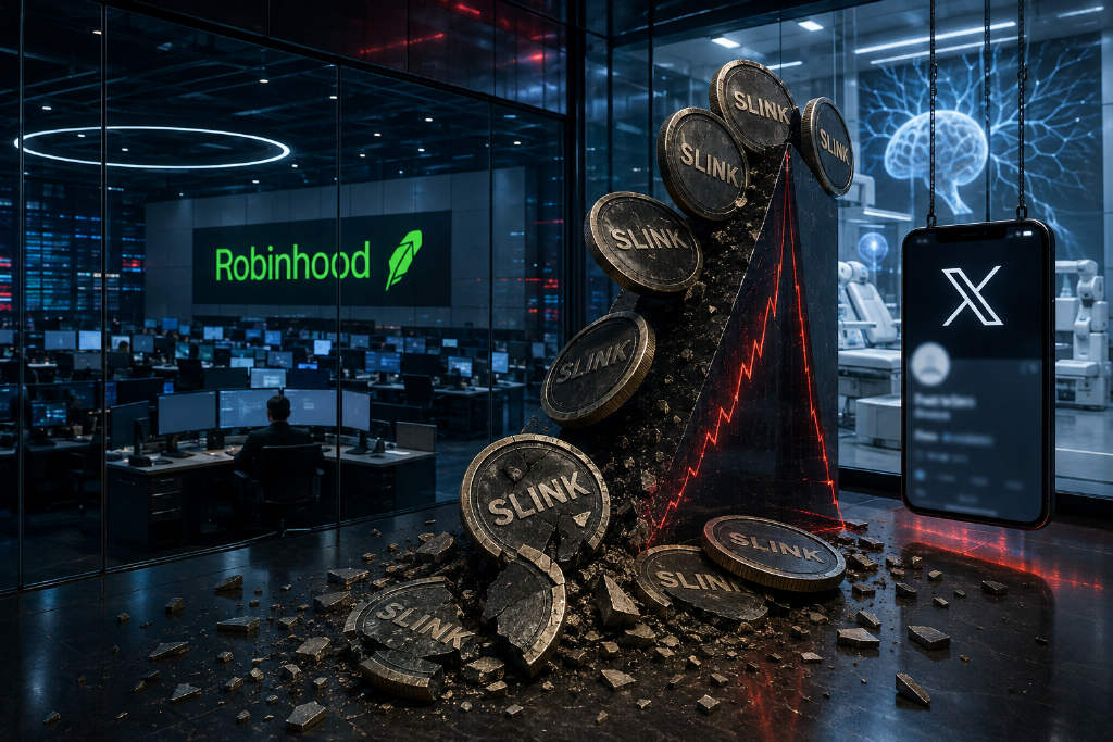 SLINK 半小时冲上 8200 万美元后归零,Robinhood Chain 爆出账号劫持骗局