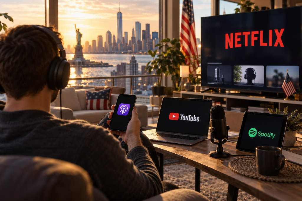 美国 Podcast 新听众占比升至 34%,Netflix 使用率超过 Apple Podcasts