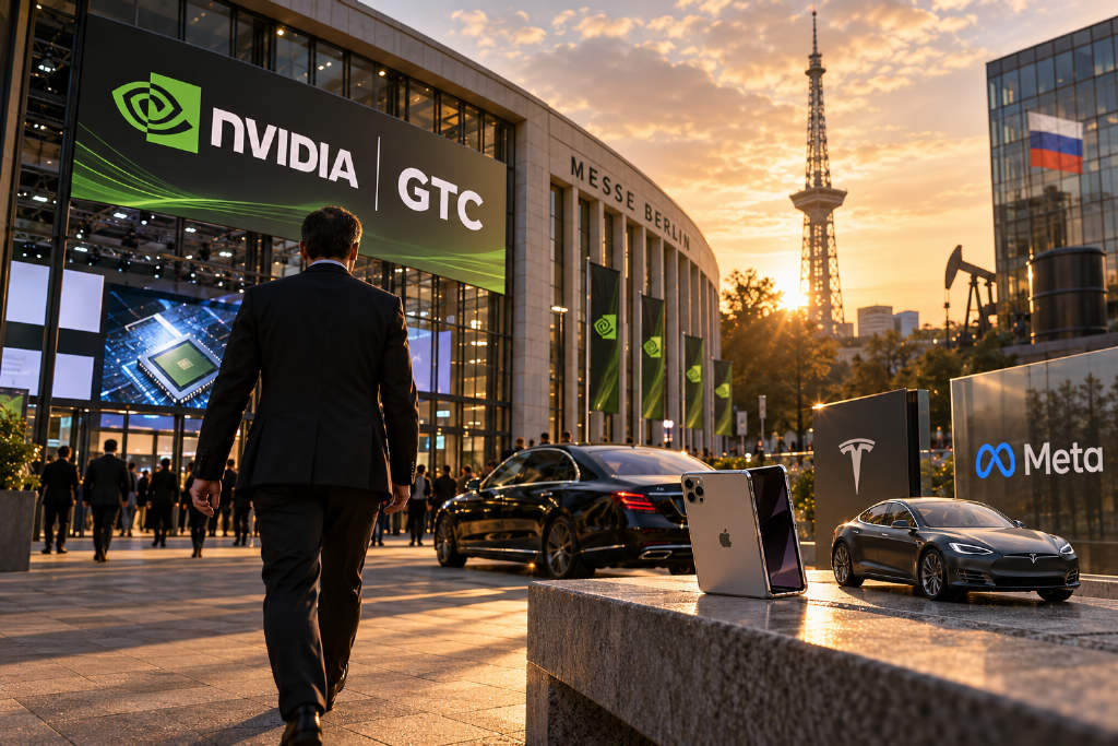 Trump pauses some new Russia sanctions as markets turn to Nvidia GTC Berlin and earnings from Meta, Tesla