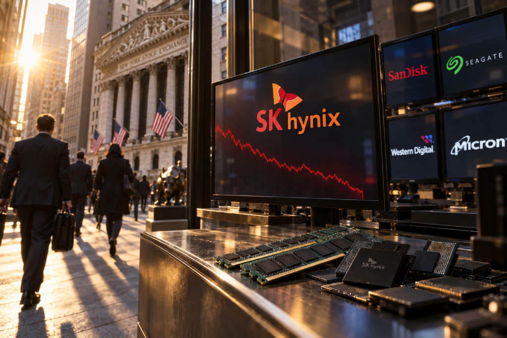 U.S. premarket storage stocks edge lower, with SK Hynix ADR down 3.50%