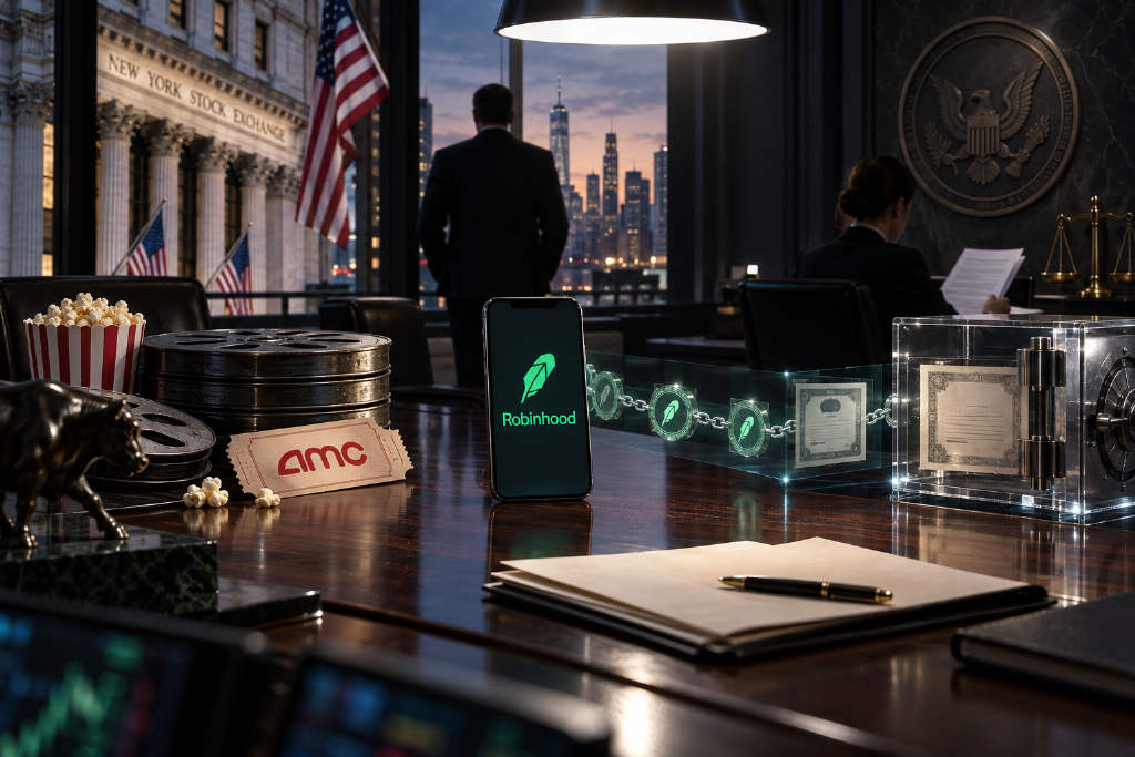 Robinhood代币化美股引争议,AMC反对难挡股票上链推进