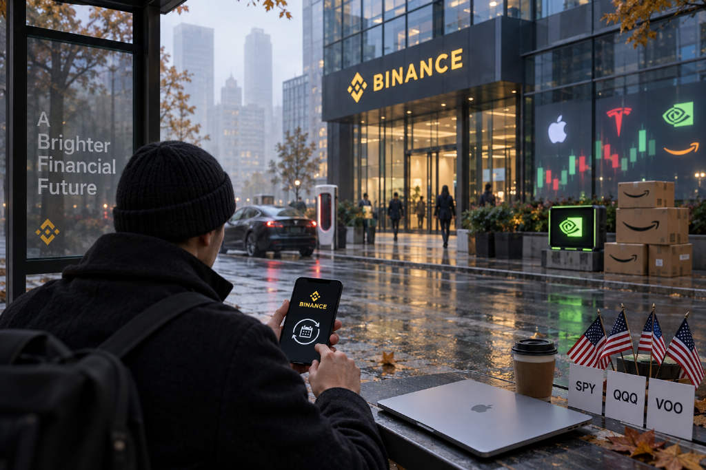 Binance上线美股定投功能,现支持 100 只股票和 ETF