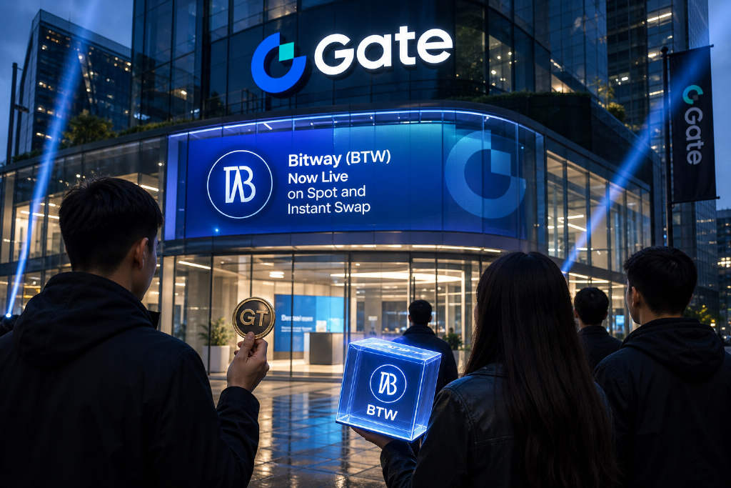 Gate 将上线 Bitway 现货与闪兑,并开启 BTW 空投活动
