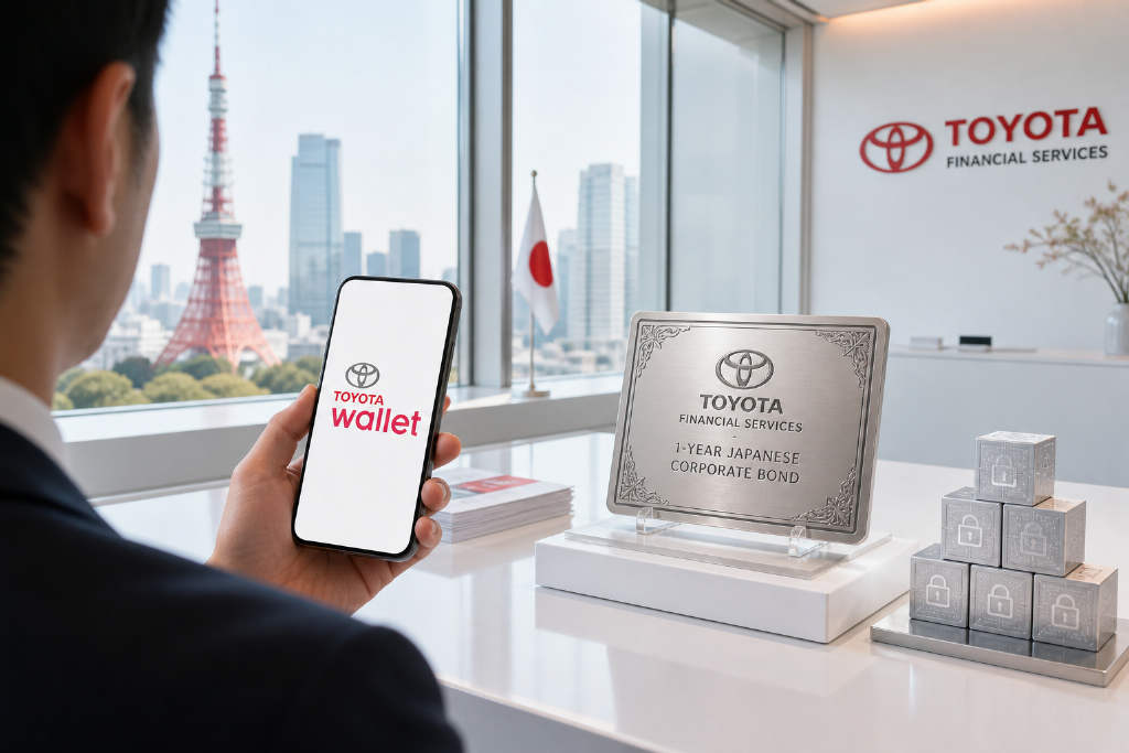 丰田金融通过 Toyota Wallet 向散户发售代币化债券