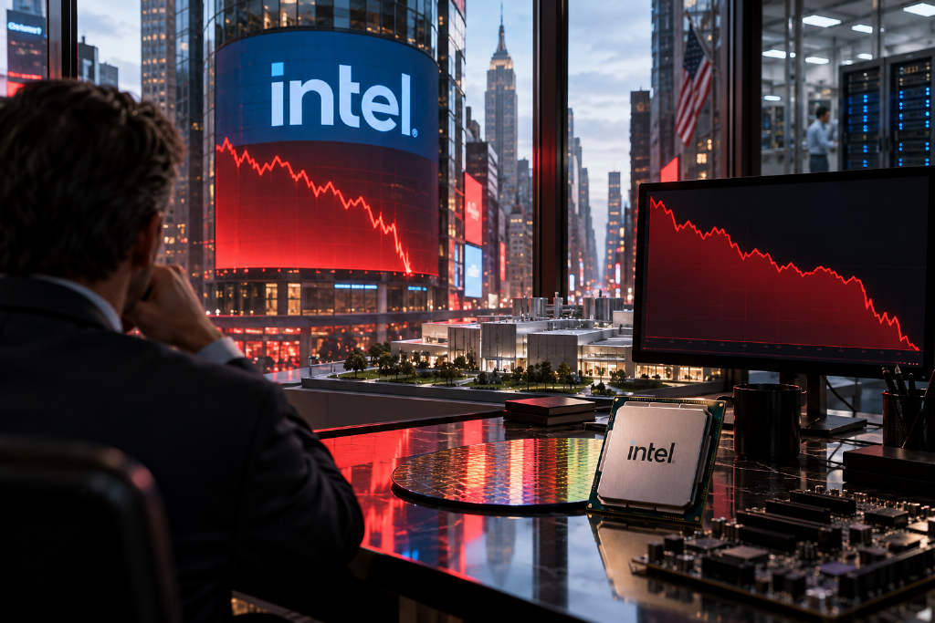 Intel shares plunge nearly 30% after weak Q4 outlook eclipses strong AI-driven quarter