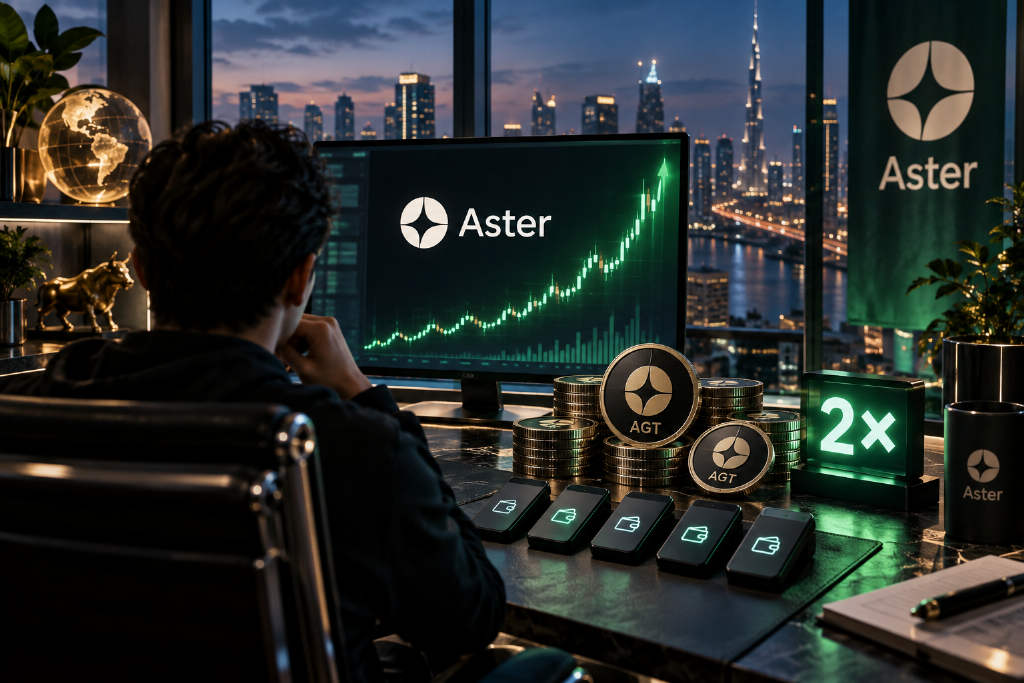 5 个钱包在 Aster DEX 以 2 倍杠杆做多 5017 万枚 AGT